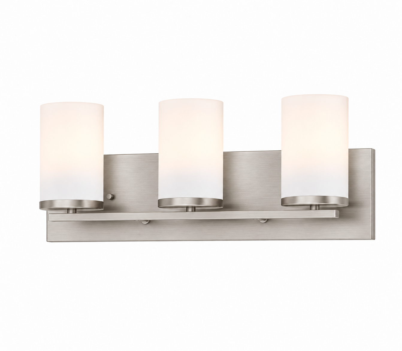 Baker 3 Light Bath Vanity — Brushed Nickel