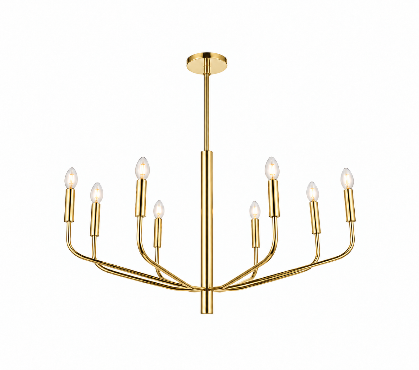 Blair 8 Light Chandelier — Polished Brass