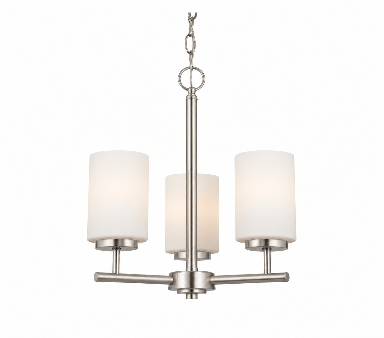 Harper 3 Light Chandelier — Brushed Nickel