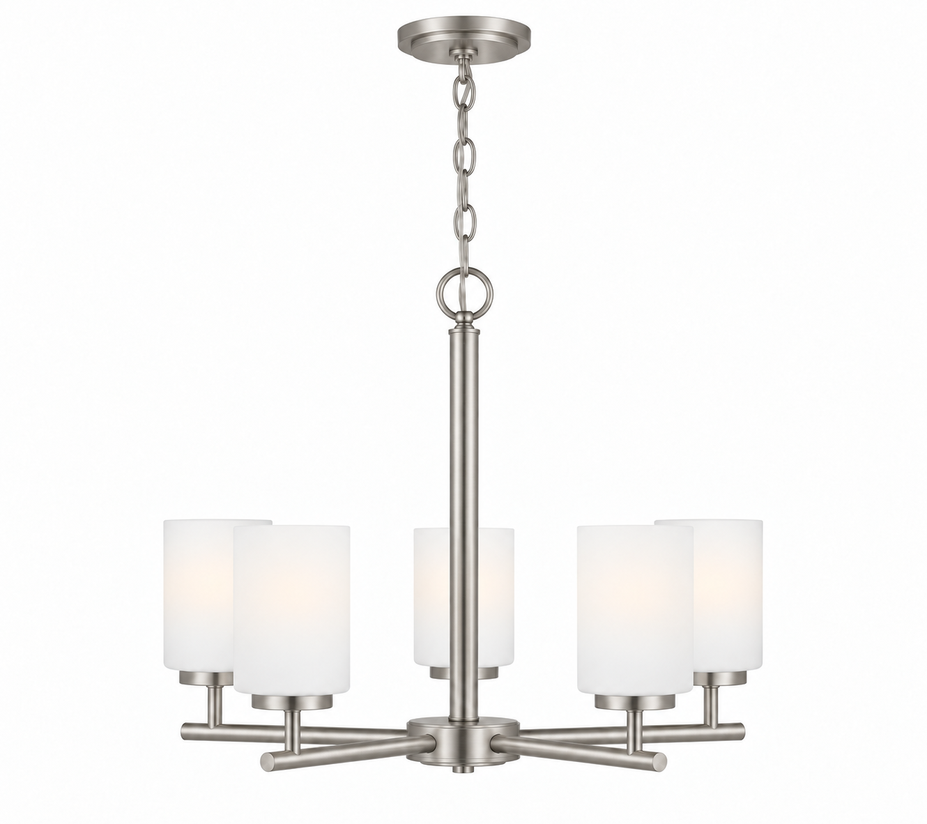 Harper 5 Light Chandelier — Brushed Nickel