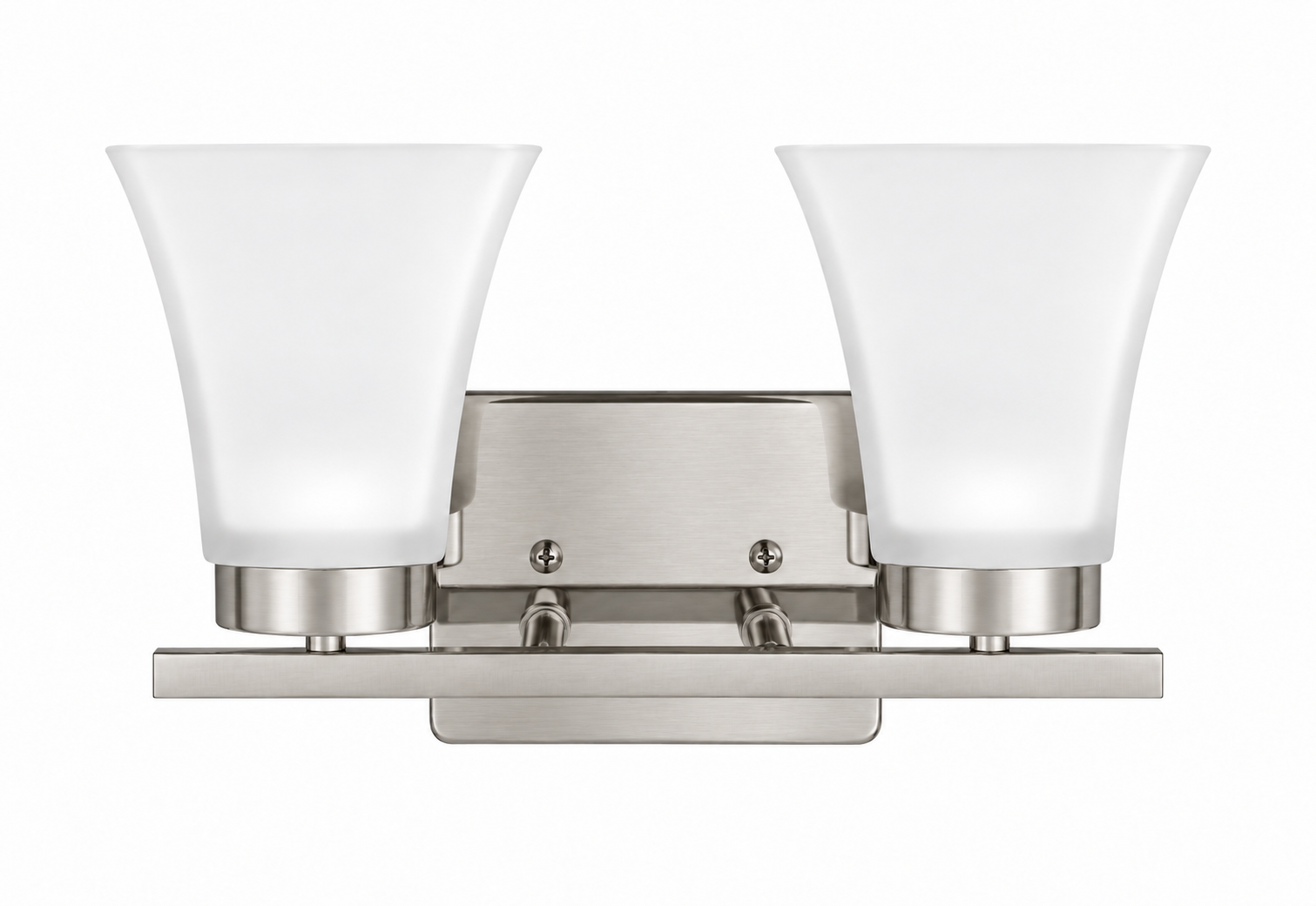 Silva 2 Light Bath Vanity — Brushed Nickel